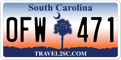 SC license plate OFW471