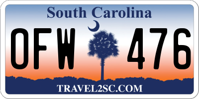 SC license plate OFW476