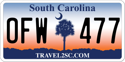 SC license plate OFW477