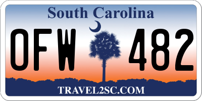 SC license plate OFW482