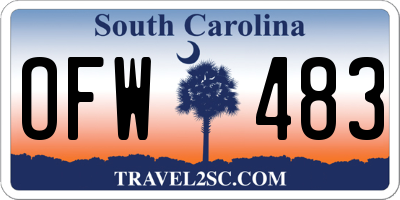 SC license plate OFW483