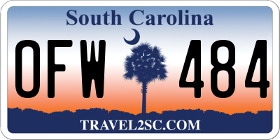SC license plate OFW484