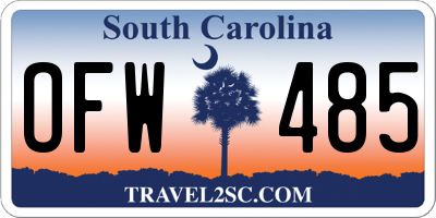 SC license plate OFW485