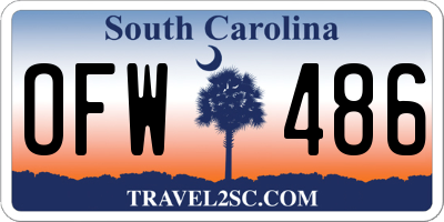 SC license plate OFW486