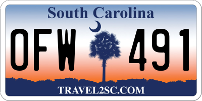 SC license plate OFW491