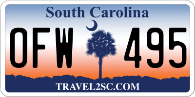 SC license plate OFW495