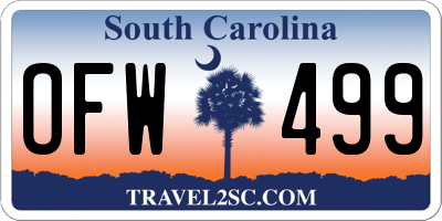 SC license plate OFW499