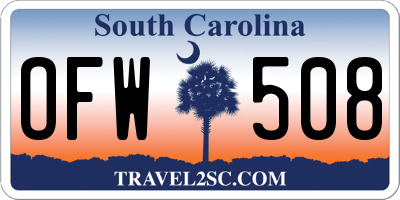 SC license plate OFW508