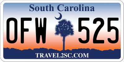 SC license plate OFW525