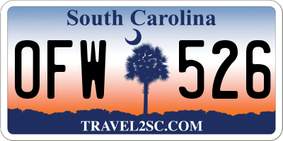SC license plate OFW526