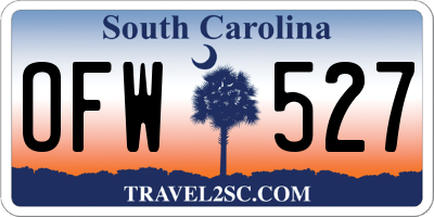 SC license plate OFW527