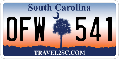 SC license plate OFW541