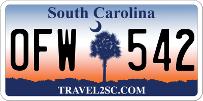 SC license plate OFW542