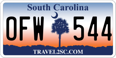SC license plate OFW544