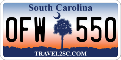 SC license plate OFW550