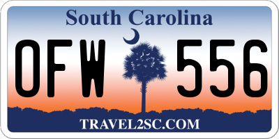 SC license plate OFW556