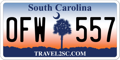 SC license plate OFW557
