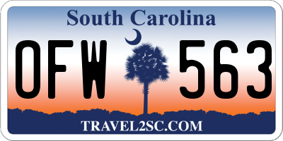 SC license plate OFW563