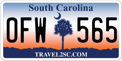 SC license plate OFW565