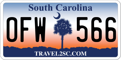 SC license plate OFW566