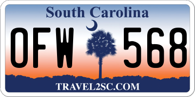 SC license plate OFW568