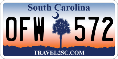 SC license plate OFW572