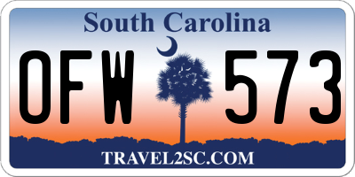 SC license plate OFW573