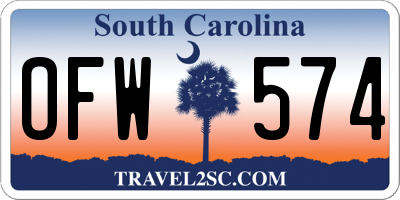 SC license plate OFW574