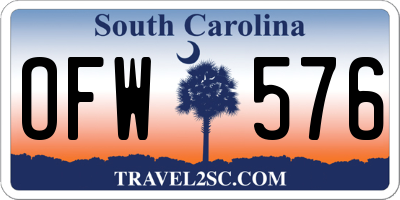 SC license plate OFW576