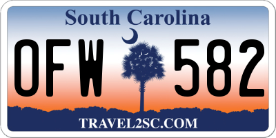 SC license plate OFW582
