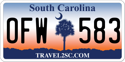 SC license plate OFW583