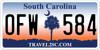 SC license plate OFW584
