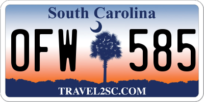 SC license plate OFW585