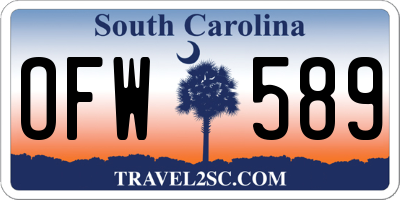 SC license plate OFW589