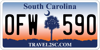 SC license plate OFW590