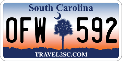 SC license plate OFW592