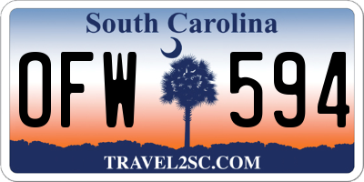 SC license plate OFW594