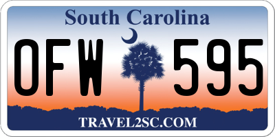 SC license plate OFW595