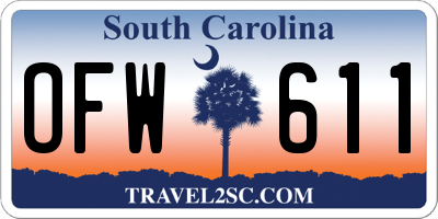 SC license plate OFW611