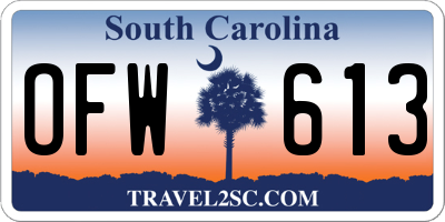 SC license plate OFW613