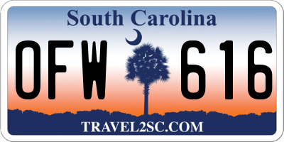 SC license plate OFW616