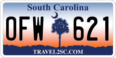 SC license plate OFW621