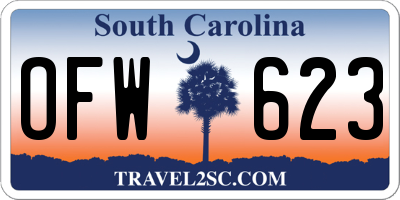 SC license plate OFW623