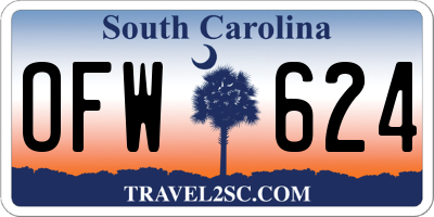 SC license plate OFW624