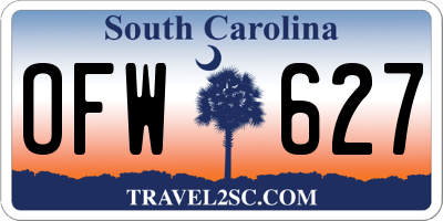 SC license plate OFW627