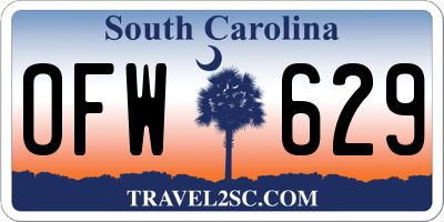 SC license plate OFW629