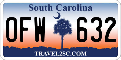 SC license plate OFW632