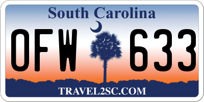 SC license plate OFW633
