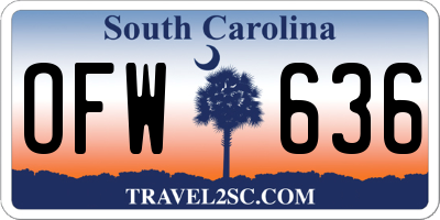 SC license plate OFW636