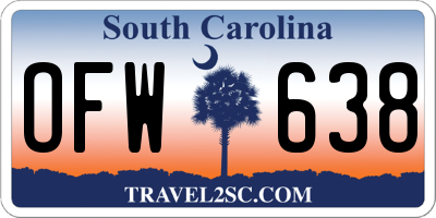 SC license plate OFW638